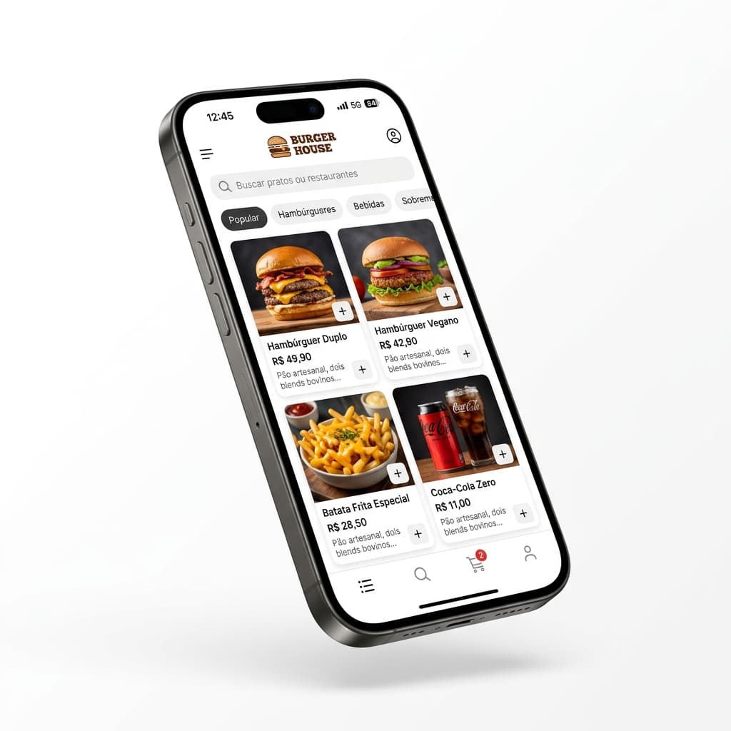 Cardápio digital Teu Rango no celular